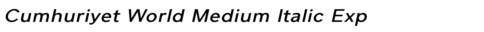 Cumhuriyet World Medium Italic Exp image